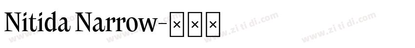 Nitida Narrow字体转换